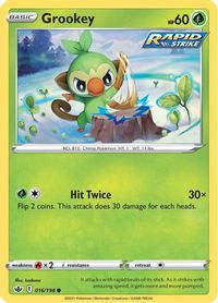 Thwackey 012/072 Shining Fates Reverse Holo Pokemon Card Mint 