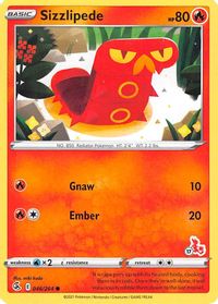Sizzlipede - 046/264 (#17 Cinderace Stamped)