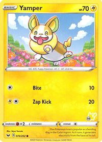 Yamper - 074/202 (#58 Pikachu Stamped)