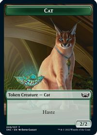Common 001/011 008/011 4 x Cat - Commander 2017 / Cat Warrior Token 