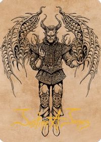 Bhaal, Lord of Murder Art Card (Gold-Stamped Signature) - Art