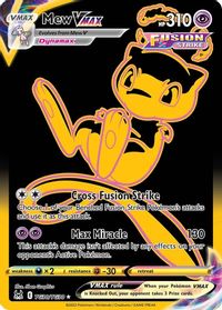 MEW VMAX - Ultra Rare 114/264 Fusion Strike - Raw Pokemon Cards - NM