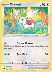 Pokemon Platinum Edition Holo Rare Card - Shaymin 15/127