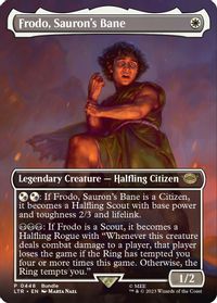 MTG Gollum, Patient Plotter Extended Art Foil #450 LOTR Magic the Gathering