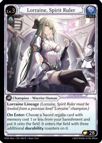 Lorraine, Blademaster - Dawn of Ashes Alter Edition - Grand 