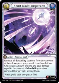 Spirit's Blessing - Dawn of Ashes Alter Edition - Grand Archive TCG