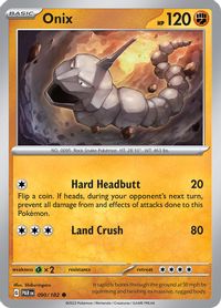 Onix Plasma Freeze Pokemon Card