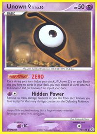 Unown X 71/132 Diamond & Pearl Uncommon Reverse Holo Pokemon Card Near