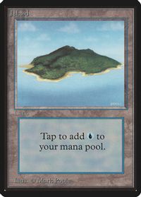 Island (A) - Beta Edition - Magic: The Gathering