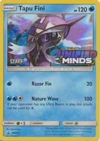 Tapu Fini-Holo Unified Minds Prerelease-Staff PSA grading analytics
