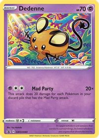 Dedenne-Holo Shining Fates Mad Party Pin Collection PSA grading analytics