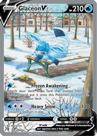 Glaceon V Full Art PSA grading analytics