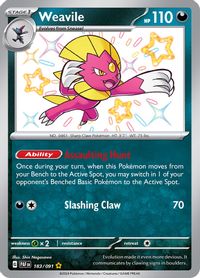 Weavile Shiny Rare PSA grading analytics