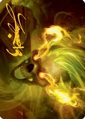 Flameskull Art Card (Gold-Stamped Signature)