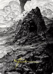 Mountain Art Card (Gold-Stamped Signature)