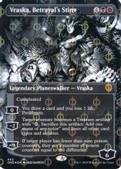 Vraska, Betrayal's Sting (Borderless) (Step-and-Compleat Foil)