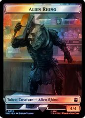 Alien Rhino // Treasure (0061) Double-Sided Token (Surge Foil)