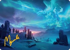 Auroral Procession Art Card (20/54) (Gold-Stamped Signature)