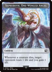 Emblem - Sephiroth, One-Winged Angel // Robot Warrior Double-Sided Token