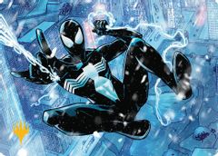 Spectacular Spider-Man (Black) Art Card (Gold-Stamped Planeswalker Symbol)