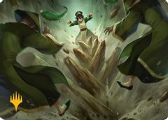 Rockalanche Art Card (Gold-Stamped Planeswalker Symbol)