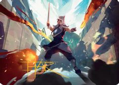 Sokka, Tenacious Tactician Art Card (Gold-Stamped Signature)