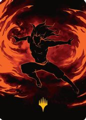 Ozai, the Phoenix King Art Card (Gold-Stamped Planeswalker Symbol)
