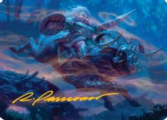 Bristlebane Outrider Art Card (Gold-Stamped Signature)