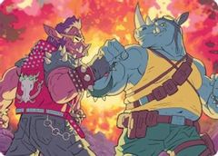 Bebop & Rocksteady Art Card