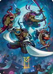 Heroes in a Half Shell Art Card (Gold-Stamped Signature)