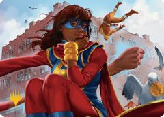 Ms. Marvel, Kamala Khan Art Card (Gold-Stamped Planeswalker Symbol)