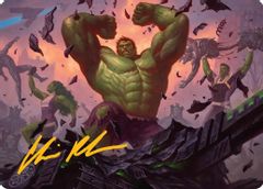 HULK SMASH! Art Card (Gold-Stamped Signature)