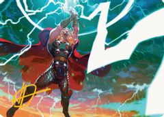 Lightning Strike Art Card (Gold-Stamped Signature)