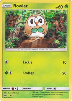 1. Rowlet, 1, Holo