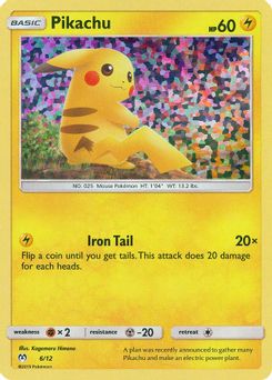 6. Pikachu, 6, Holo