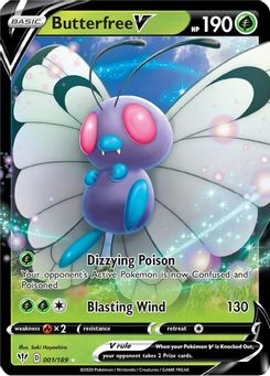 1. Butterfree V, 1, Holo