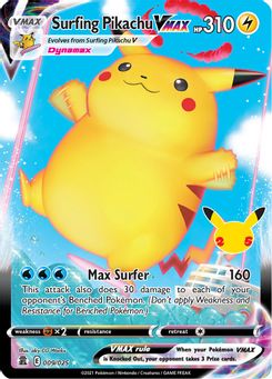 9. Surfing Pikachu VMAX, 9, Holo