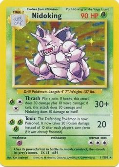 8. Nidoking, 11, Holo Unlimited