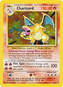 1. Charizard, 4, Holo Unlimited