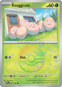 4. Exeggcute, 001, Reverse Holo Poké Ball