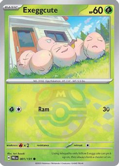3. Exeggcute, 001, Reverse Holo Master Ball