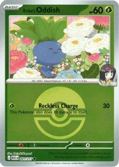 3. Erika's Oddish, 001, Reverse Holo Poké Ball
