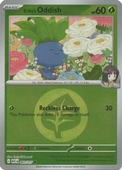 2. Erika's Oddish, 001, Reverse Holo Energy