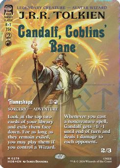 Gandalf, Goblins' Bane (Borderless) (Surge Foil)