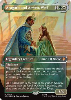 Aragorn and Arwen, Wed (Borderless) (Surge Foil)