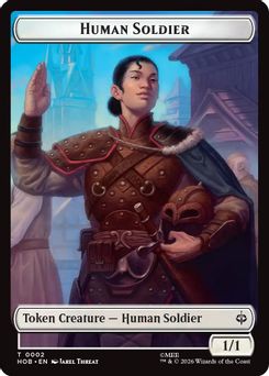 Human Soldier // Dwarf Double-Sided Token