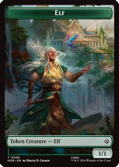 Elf // Treasure Double-Sided Token