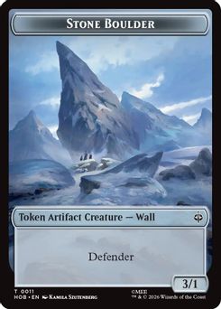 Stone Boulder // Bear Double-Sided Token
