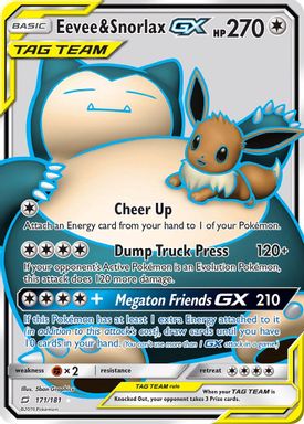 Eevee & Snorlax GX — Full Art card image