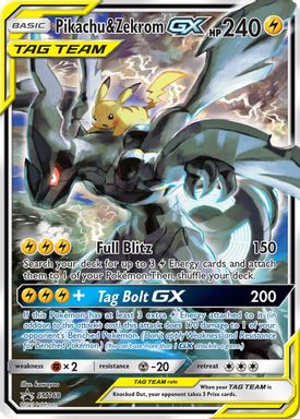 Pikachu & Zekrom GX — Tag Team Tins Full Art card image